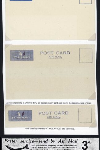 Airmail Postcards Privately Printed by John Dickenson and Co