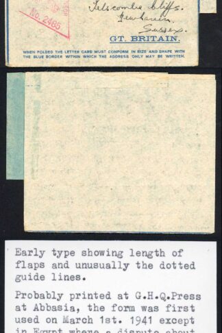 Jerusalem to UK Early type cancelled 27 May 1941