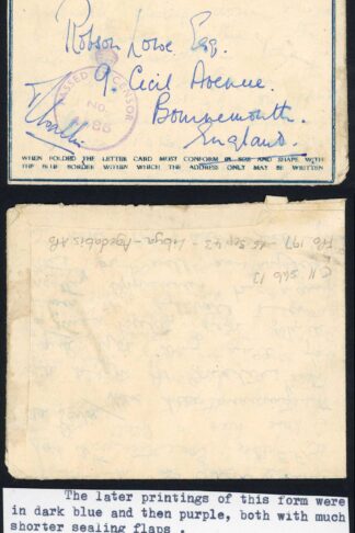 Libya WWII Airmail Letter 15th Sept 1944 to Bournemouth with Censor Mark