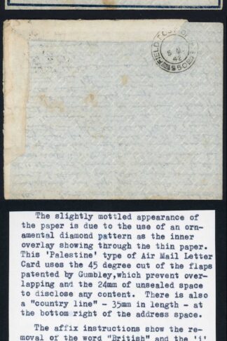 North Africa Airmail Letter 3rd Nov 1942 With Censor Hand-stamp