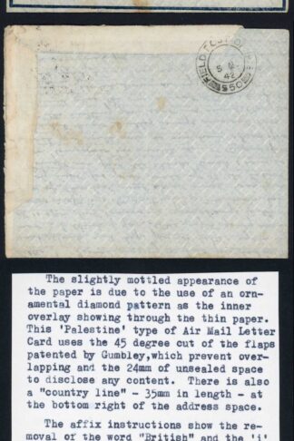 North Africa Airmail Letter 3rd Nov 1942 With Censor Hand-stamp