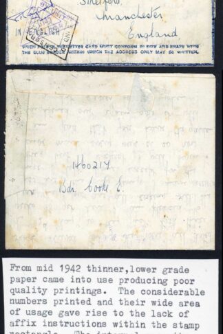 Columbo Airmail Letter 5th Jun 42 with Censor Hand-stamp
