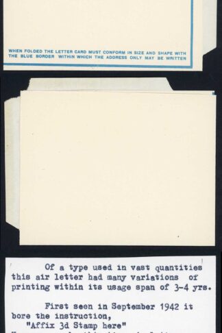 WWII Airmail Letter Mint Affix 3d Stamp Here