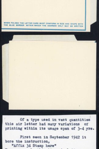 WWII Airmail Letter Mint Affix 3d Stamp Here