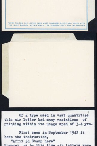 WWII Airmail Letter Mint Affix Stamp Here