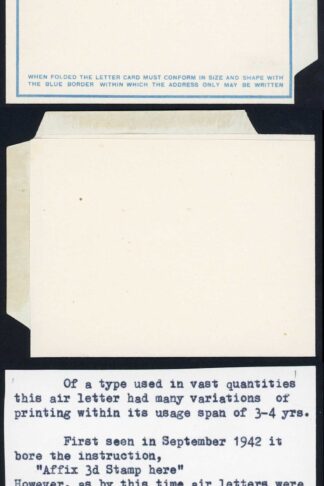 WWII Airmail Letter Mint Affix Stamp Here