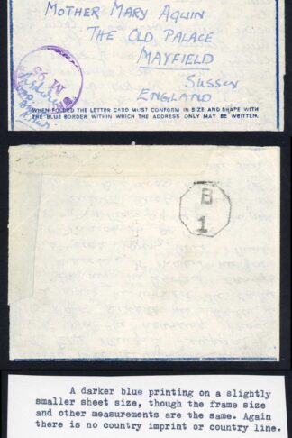 Rawalpindi Airmail Letter 18th Feb 44 with Censor mark and B1 Octagonal Censor