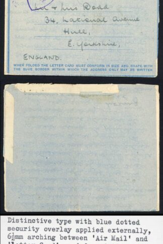 Palestine Airmail Letter 14th May 1944 with Senor Mark