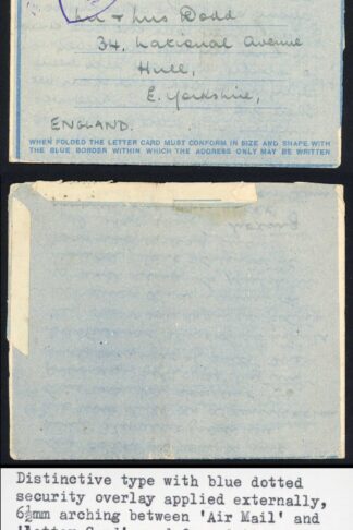 Palestine Airmail Letter 14th May 1944 with Senor Mark