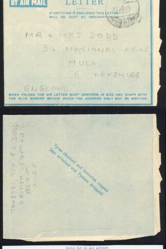 North Borneo Air Letter printed inscription refers to Operation Python