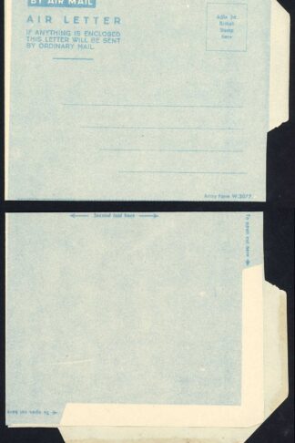 WWII Air Letter printed locally for us by Central Mediterranean Forces Mint