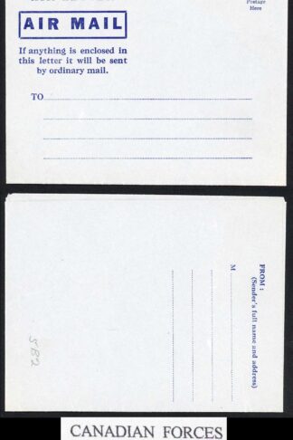 Canadian Armed Forces Air Letter Mint