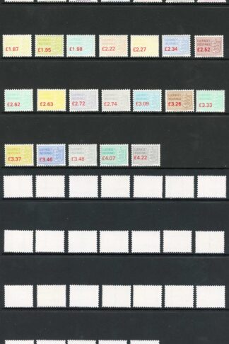 Guernsey Insurance Stamps BF 301/326 Set of 26 U/M BF Selling price 122.50 pounds