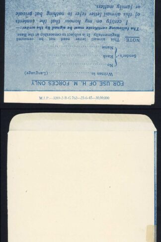 Indian Privilege Mint Airmail Lettersheet