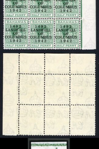 Bahamas KGVI SG162c 1/2d Columbus Variety Accent Flaw (R1/5 1938 printing only)