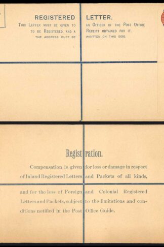 British Levant 1pi on 3d Registered Envelope Size K (BG under flap)