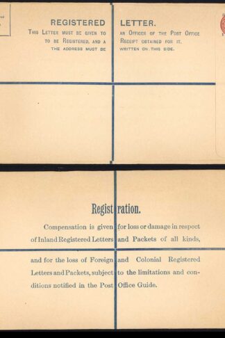 British Levant 1pi on 3d Registered Envelope Size K (CG under flap)