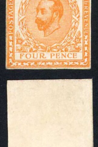 4d Hentschel stamp sized essay in orange-yellow Cat 950 pounds