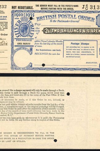 1935 Silver Jubilee 2/6 Commemorative Postal Order