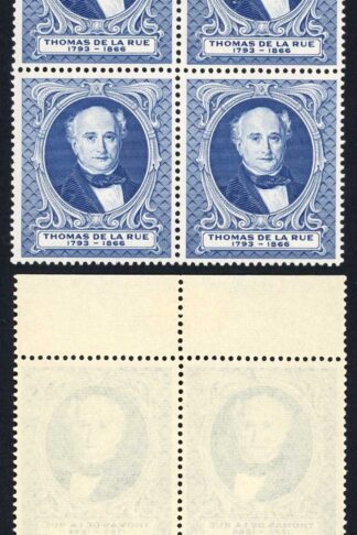 1955 De La Rue Centenary Exhibition Thomas De La Rue label in blue U/M