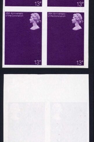 1978 Anniversary of Coronation 13p Imperf with Gold Missing creased in the marg