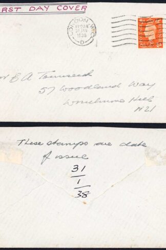 KGVI 2d on a 31 Jan 1938 First Day Cover