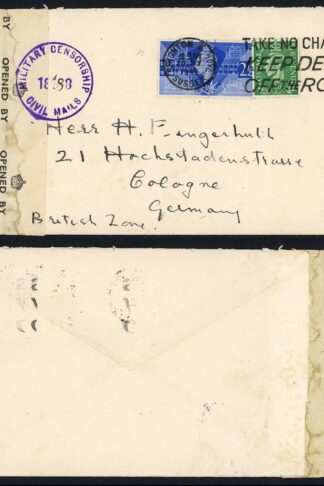 KGVI 1946 Censor Cover to Germany