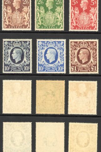 SG476/478c KGVI High Values Set 6 values U/M