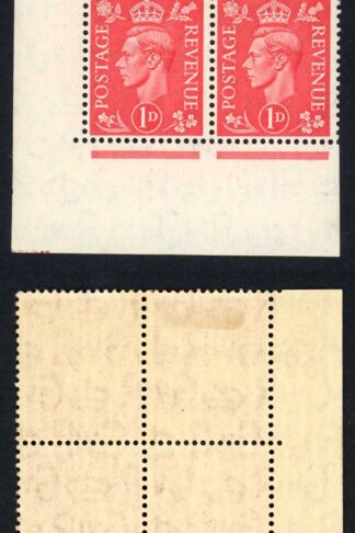 SG486 1d Pale Scarlet Cylinder K42 76 dot (5 x U/M) Cat 15