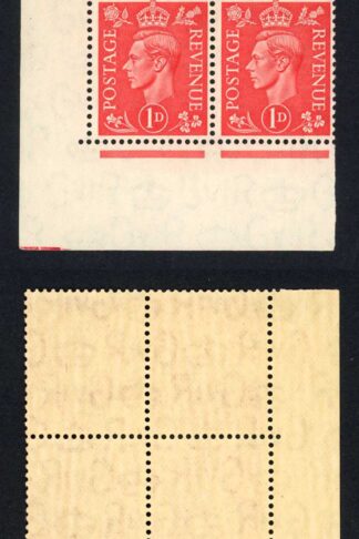SG486 1d Pale Scarlet Cylinder L42 76  dot (6 x U/M) Cat 40