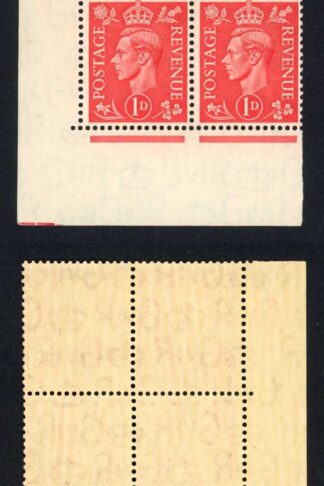 SG486 1d Pale Scarlet Cylinder L42 76  dot (6 x U/M) Cat 40