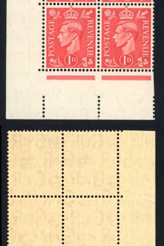 SG486 1d Pale Scarlet Cylinder L42 76 no dot (6 x U/M) Cat 30