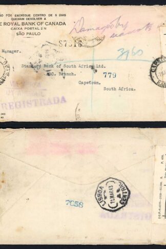 Brazil to South Africa Damaged by Seawater and sealed with Official labels