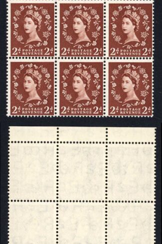 Spec S37i 2d Red-brown Wmk Edward Variety Flaw between Shamrock and Diadem U/M