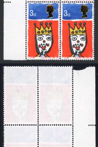 SG713c 3d 1966 Christmas Variety Missing T U/M Cat 25 pounds