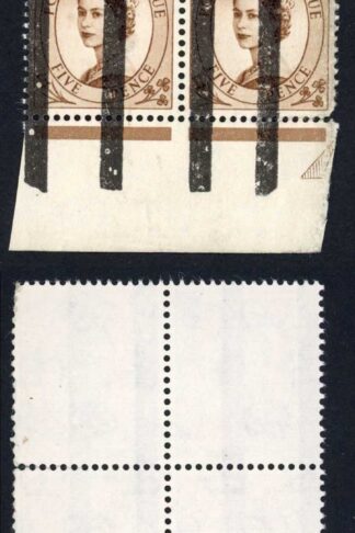 SG578 5d wmk crowns with Post Office Tranning Bars No Gum