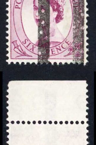 SG579 6d wmk crowns with Post Office Tranning Bars No Gum