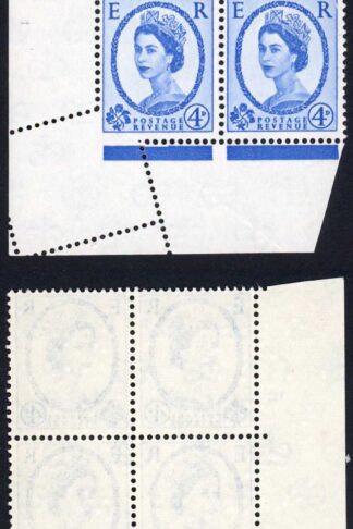 SG576a 4d Deep ultramarine wmk Crown PAPER FOLD U/M