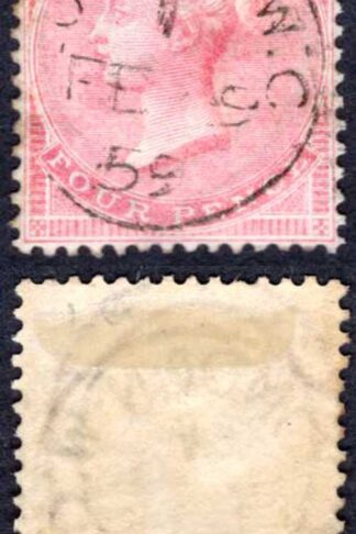 SG66a 4d Rose Wmk Large Crown Central London CDS Cat 225 pounds