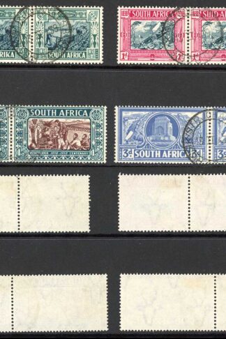 South Africa SG76/9 1938 Voortrekker Used Set of Pairs Cat 50 pounds