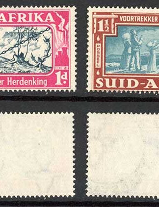 South Africa SG80/1 1938 Voortrekker Used Set of Pairs Cat 9 pounds