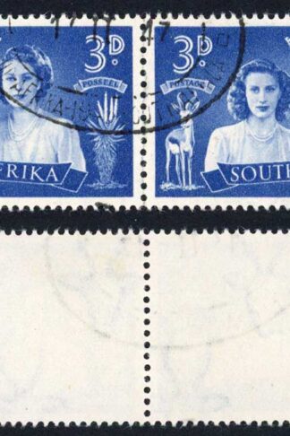 South Africa SG113a 3d Black-eyed Princess Used Pair Cat 12 pounds