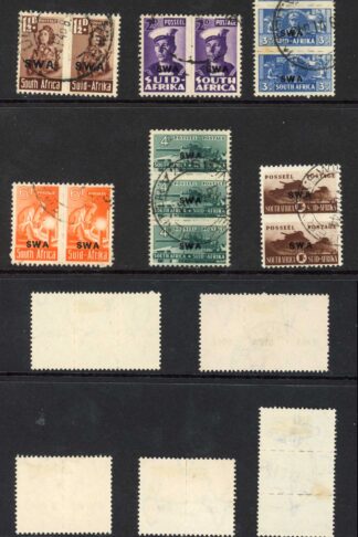 SWA SG123/30b 1943 War Set of 8 Pairs/strips Fine used Cat 75 pou