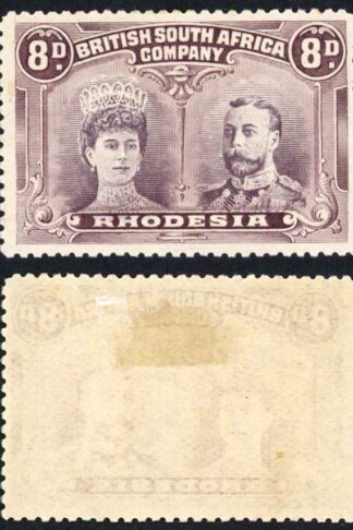 Rhodesia SG147 8d Dull Purple and Purple fine M/M Cat from 250 pounds