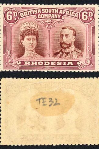 Rhodesia 6d Purple-Brown and (Purplish) Deep Claret RSC H M/M