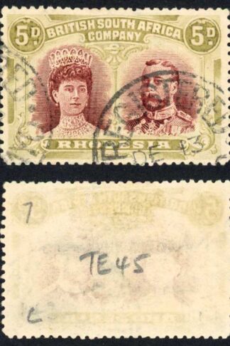 Rhodesia RDC-C 5d lake-brown and olive Scarce