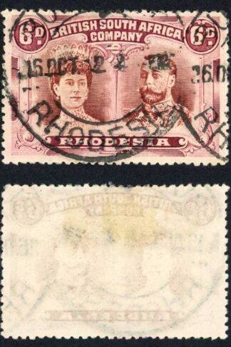 Rhodesia 6d Red-brown and Crimson RSC-D