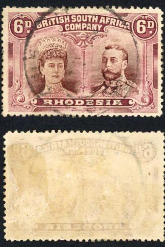 Rhodesia 6d Chocolate and (Redder) Maroon
