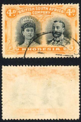 Rhodesia 4d Blue-black and yellowish-orange RSC-F1