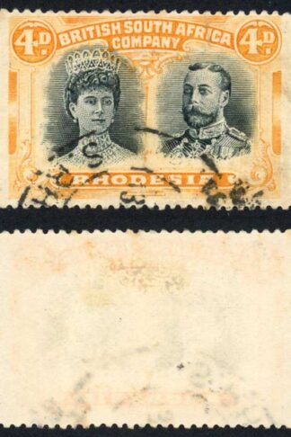 Rhodesia 4d Blue-black and yellowish-orange RSC-F1